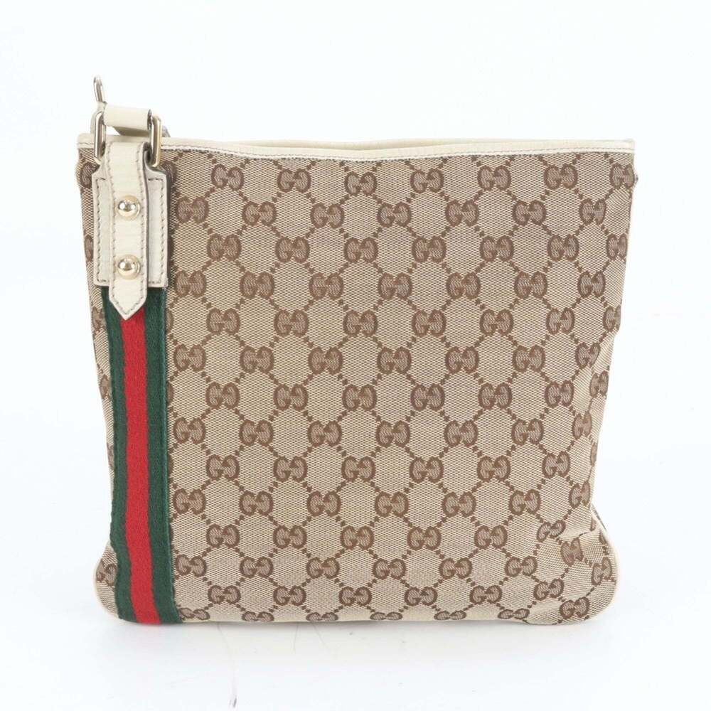 Gucci GG Canvas Sherry Line 144388 Leather Shoulder Bag/Hand Tote for Women - Picture 3 of 11